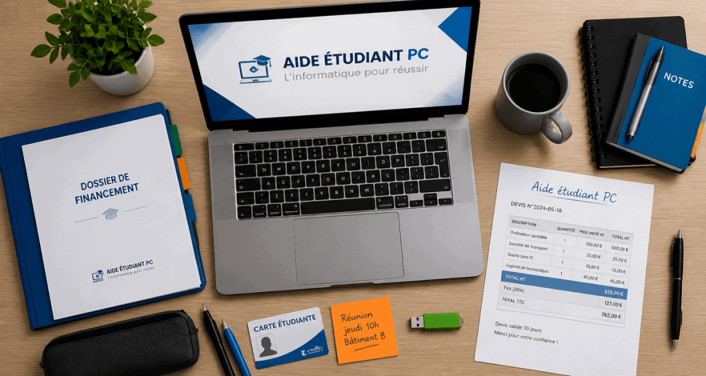 aide etudiant achat pc ordinateur portable sur bureau