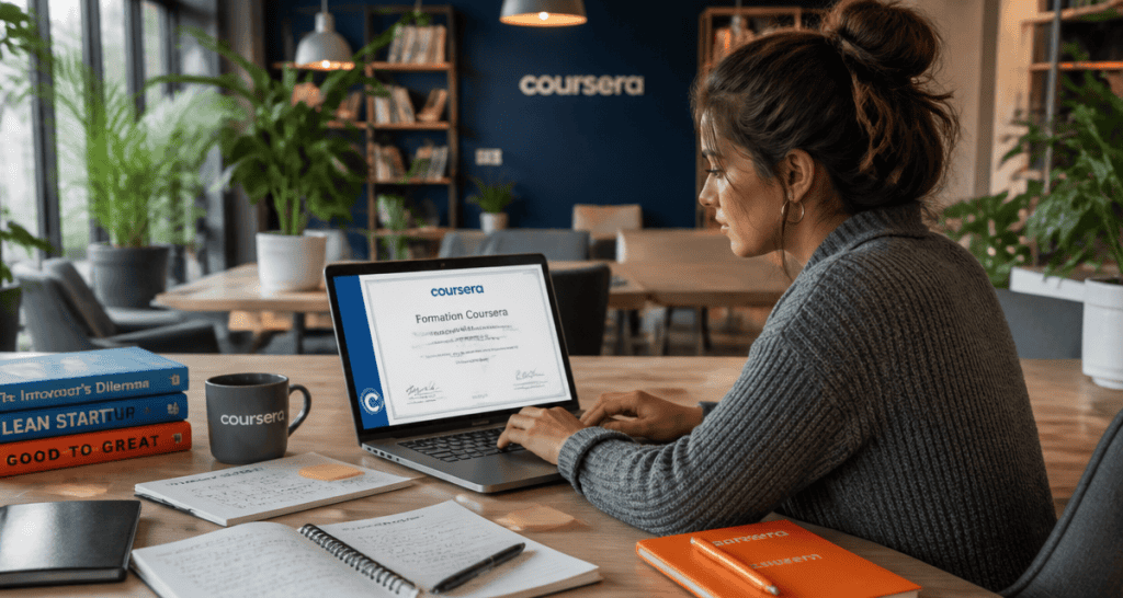 coursera avis jeune femme certificat digital