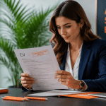 cv candidature master femme relit son cv