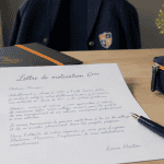 lettre motivation collège privé 6ème sur bureau
