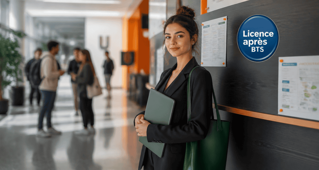jeune femme licence apres bts hall universitaire