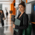 jeune femme licence apres bts hall universitaire