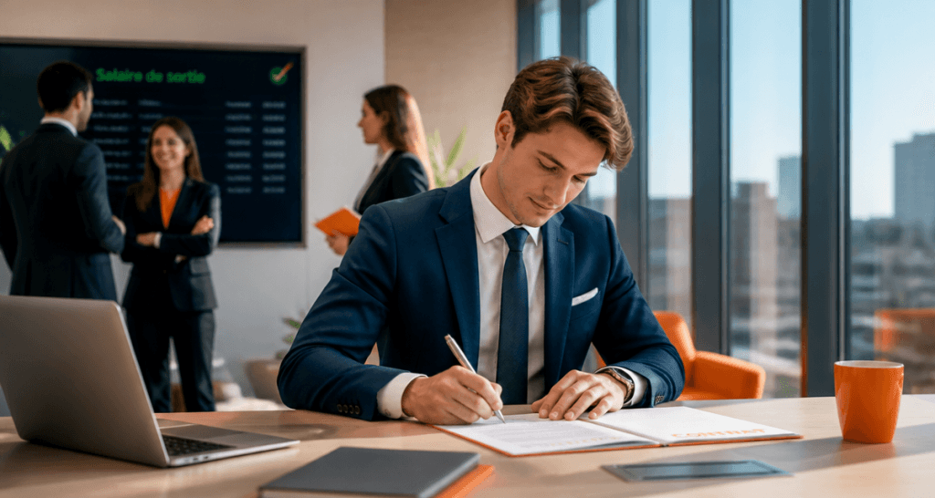 salaires sortie ecole de commerce jeune diplômé signe contrat