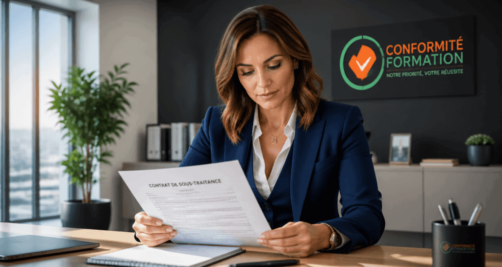 Sous traitance organisme de formation femme contrat conformité