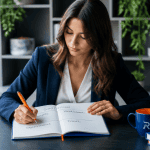 swot personnel femme carnet bureau