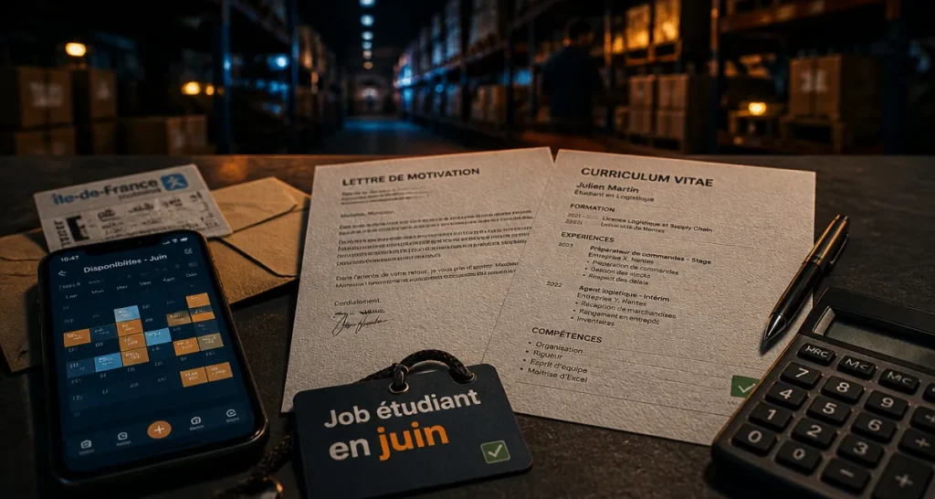Job étudiant juin 2025 : CV et planning de disponibilité