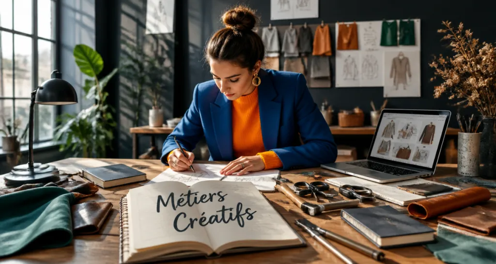 metiers creatifs jeune femme atelier design