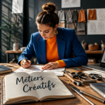 metiers creatifs jeune femme atelier design