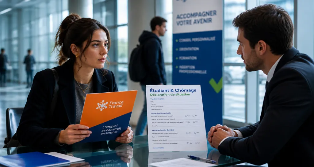 ne pas dire a pole emploi qu'on est etudiant illustration