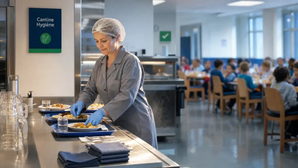 Agent de restauration collective scolaire en cantine, hygiène et service