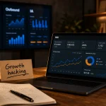 Freelance growth hacking Uclic : tableau ROI, leads et marketing