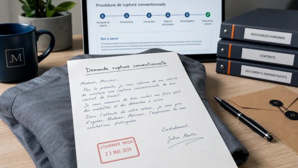 Lettre modele rupture conventionnelle : demande