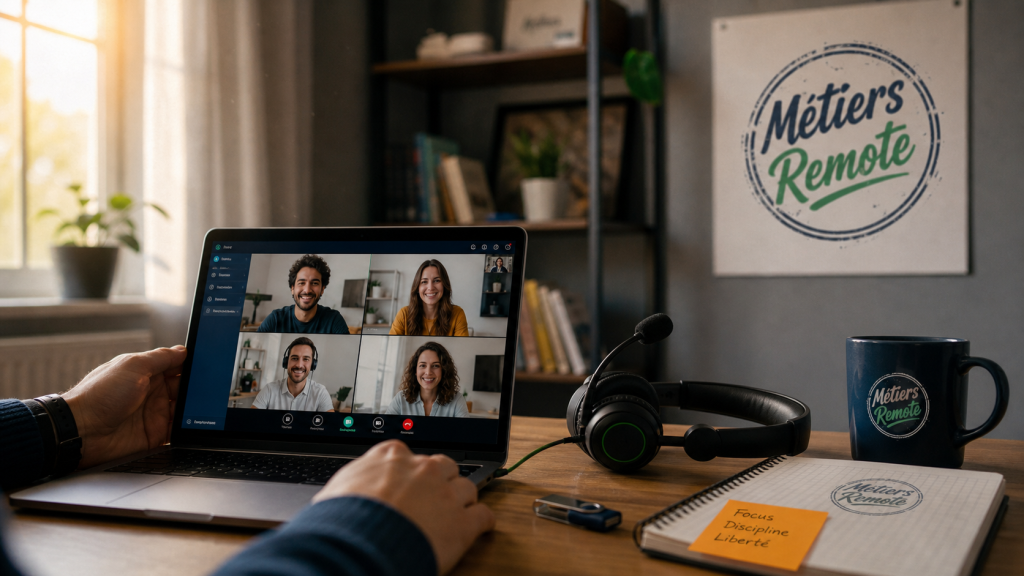 Quels métiers se font en télétravail : bureau remote pour visioconférence