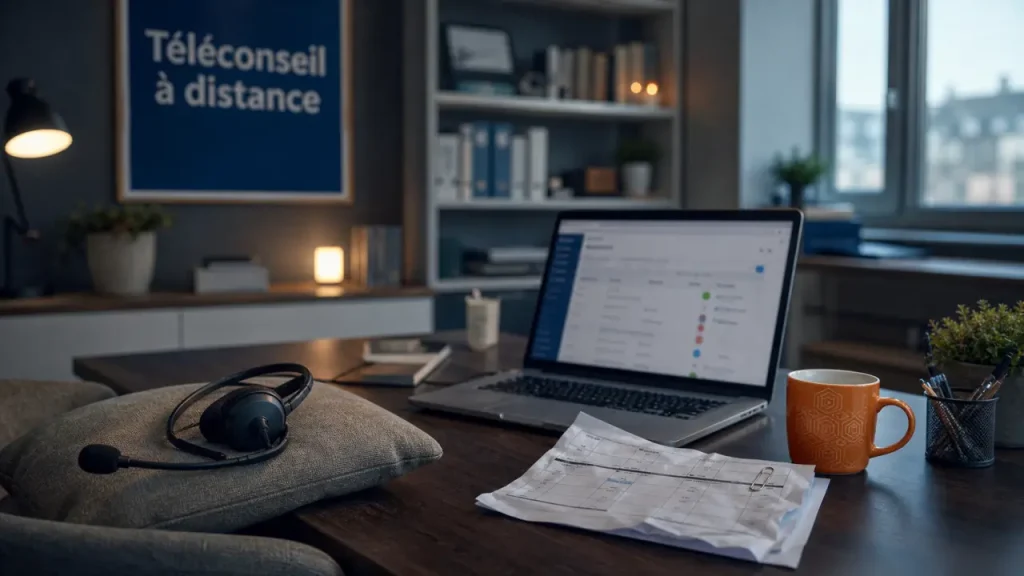 Teleconseiller teletravail : bureau et téléconseil à distance