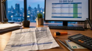 33000 brut en net : 2 100 à 2 150 € par mois avant impôt