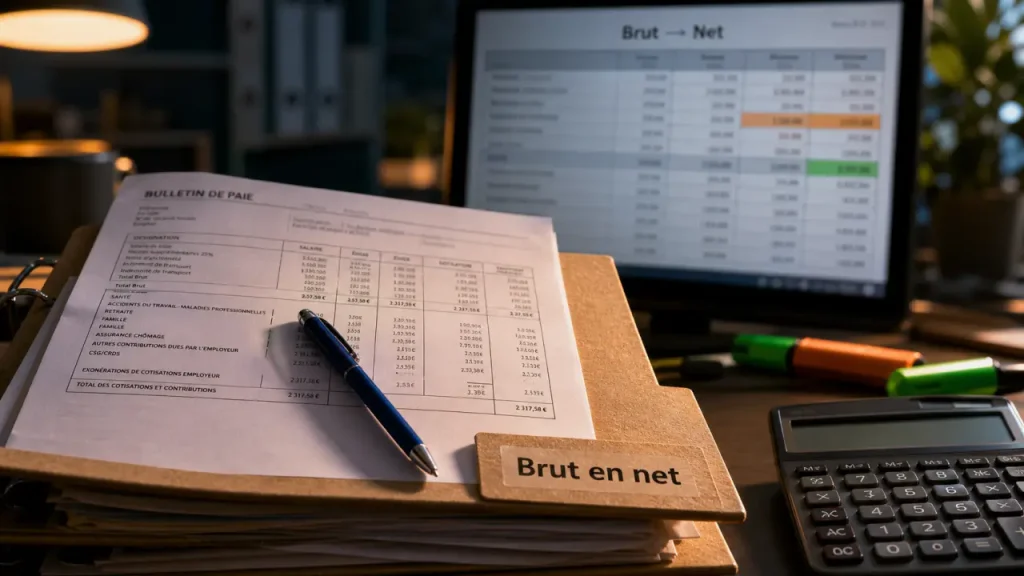 37000 brut en net : fiche de paie brut en net