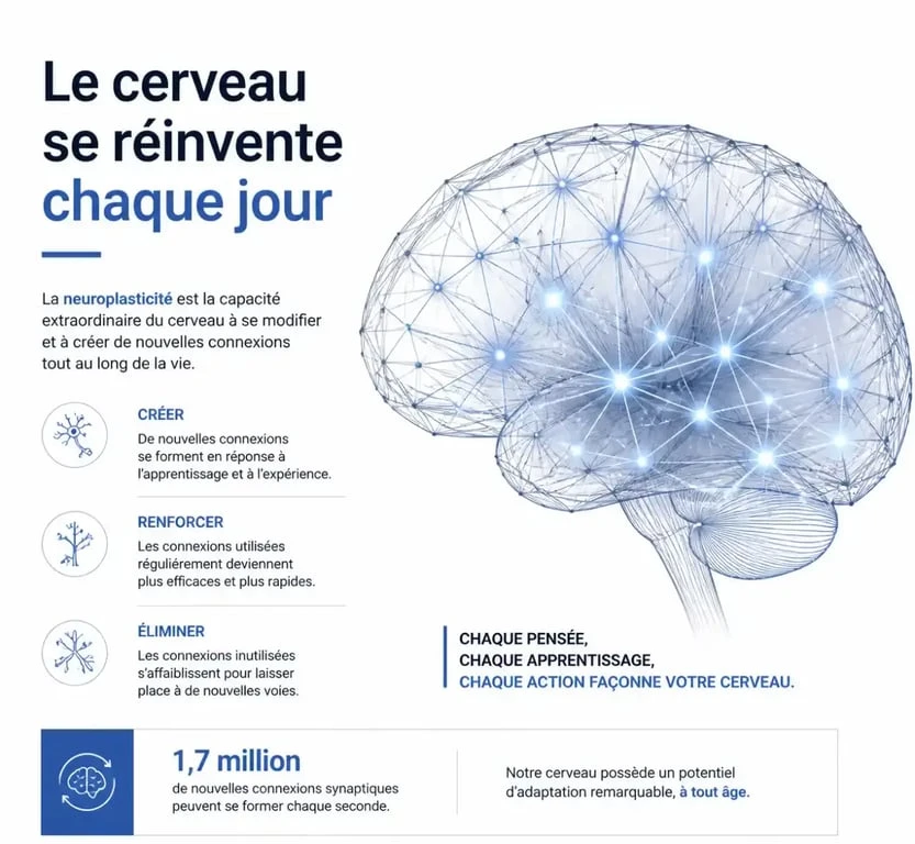 Représentation visuelle de la neuroplasticité pour reprogrammer son cerveau