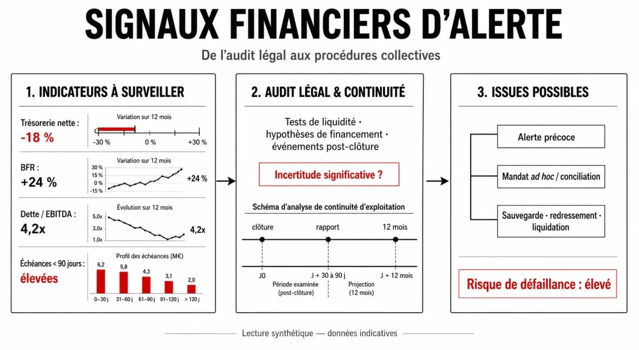Défaillance des entreprises information financière et audit légal : schéma des signaux d’alerte et du rôle de l’audit
