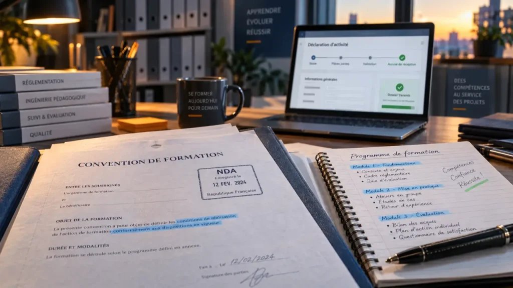 Comment devenir organisme de formation : déclaration et NDA