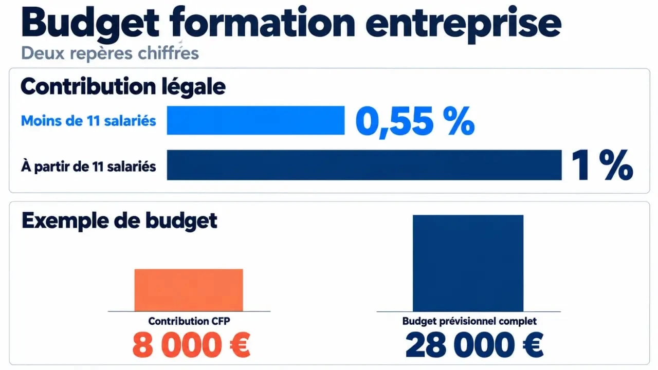 Budget formation entreprise : comparaison entre taux de CFP et coût complet d'un programme de formation