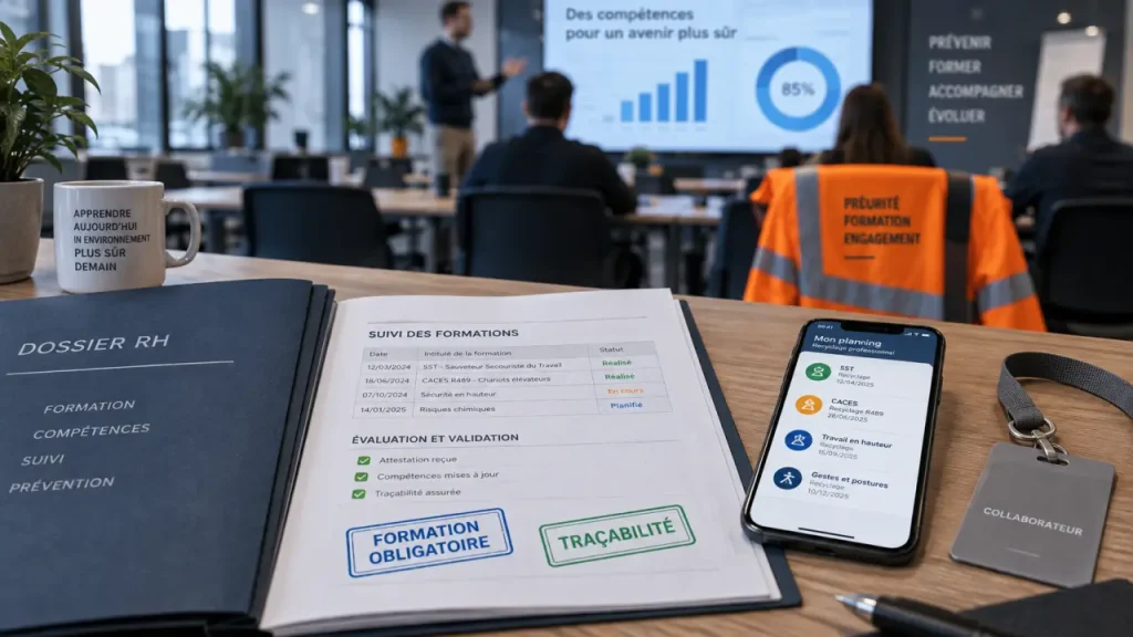 Formation obligatoire entreprise : traçabilité SST et planning formation