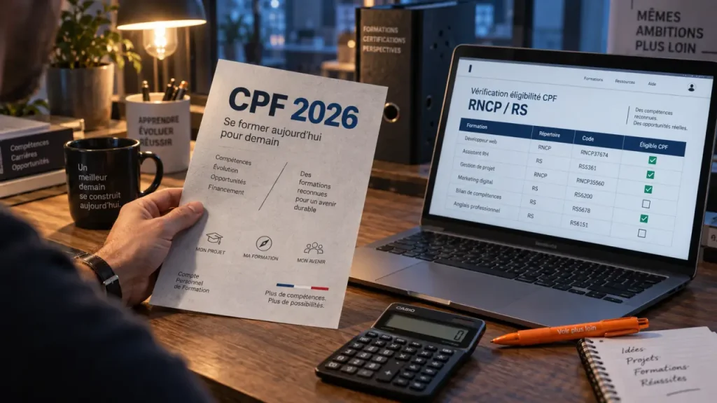 Liste formation éligible CPF 2026 : vérifier avant inscription