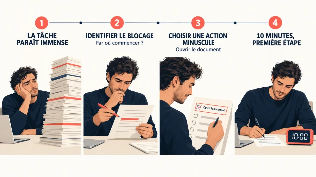 Comment se motiver pour travailler avec la méthode des 10 minutes et une première action simple