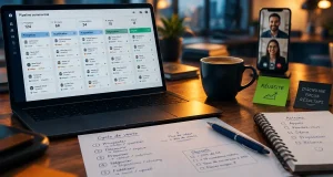Formation commerciale en ligne : cycle de vente et CRM sur ordinateur